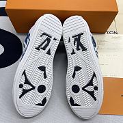 Louis Vuitton Rivoli Sneaker White Blue Logo - 3