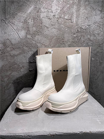 Rick Owens DRKSHDW platform flat boots - White