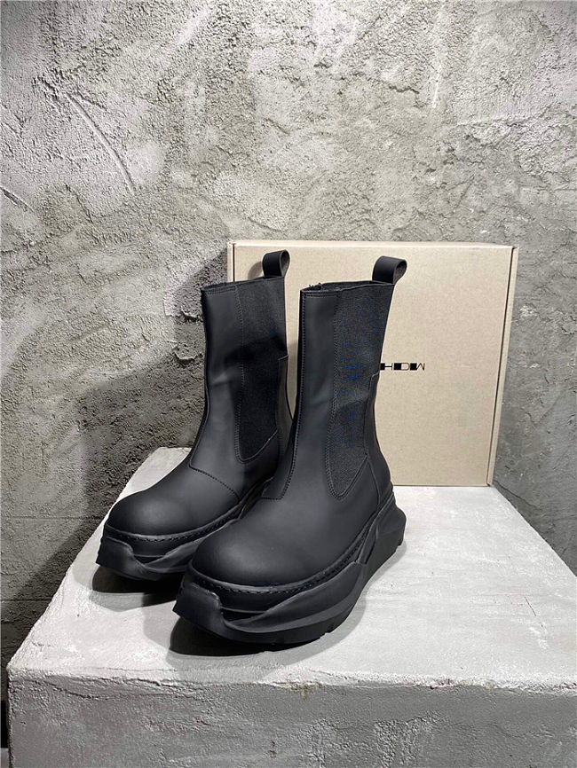 Rick Owens DRKSHDW platform flat boots - Black - 1