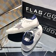 Golden Goose Super-Star White Royal Blue Grey Suede Patch GMF00102F00218110509 - 3