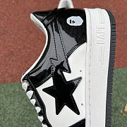 A Bathing Ape Bape Sta Patent Leather Black White 001FWI701002I - 5