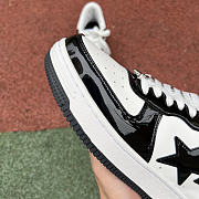 A Bathing Ape Bape Sta Patent Leather Black White 001FWI701002I - 4