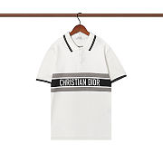 CHRISTIAN DIOR 2022 New Summer Cotton White Polo Shirts - 1