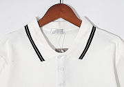 CHRISTIAN DIOR 2022 New Summer Cotton White Polo Shirts - 4