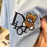 CHRISTIAN DIOR Cotton Blue Bear Polo Shirts - 3