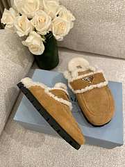 Prada Shearling Slippers Cognac - 6