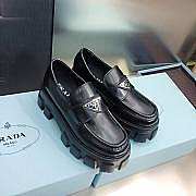 Prada Monolith Brushed Leather Loafers Black 2DE129_B4L_F0002 - 2