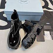 Prada High Top Black Glossy Leather - 2