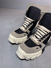 Rick Owens Suede boots lace up platform trainers sneakers - 4