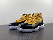 Air Jordan 11 Dark Blue Yellow Head Layer Leather - 4