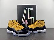 Air Jordan 11 Dark Blue Yellow Head Layer Leather - 5