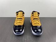 Air Jordan 11 Dark Blue Yellow Head Layer Leather - 3