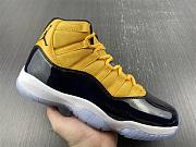 Air Jordan 11 Dark Blue Yellow Head Layer Leather - 2