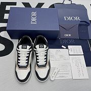 Dior B27 Low-Top Sneaker White And Gray Smooth Calfskin Galaxy Leather - 3