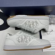 Dior B27 Low-Top Sneaker Gray Smooth Calfskin Oblique Galaxy Leather - 3