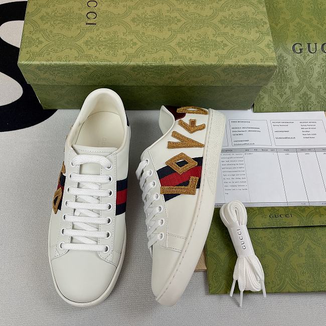 Gucci Ace Embroidered Love (W) 505328 DOPE0 9095 - 1