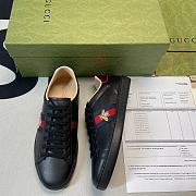 Gucci Ace Embroidered Low-Top Sneaker Bee Black - 1