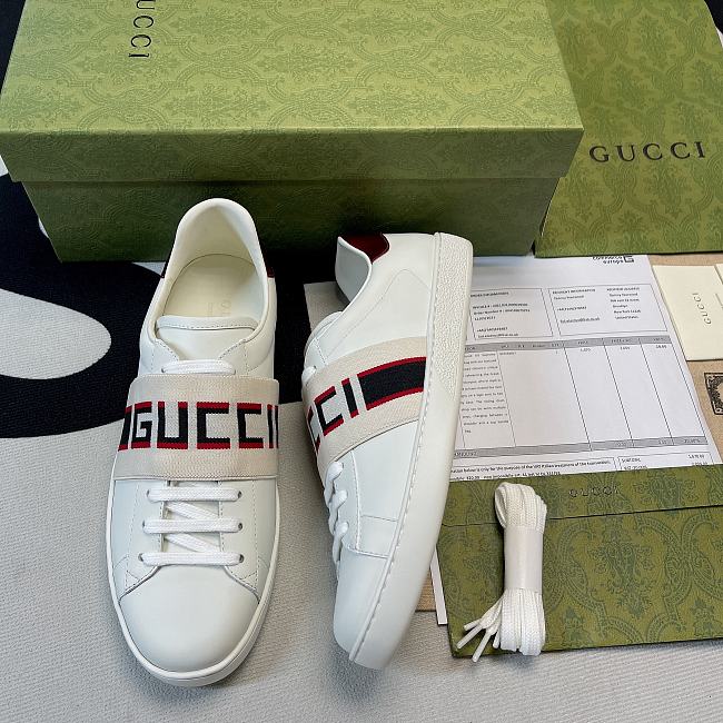 Gucci Ace Stripe Ivory White  - 1