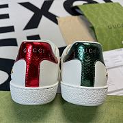 Gucci Ace Stars Low Top Sneakers White & Metallic Leather - 5