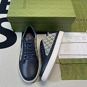 Gucci Blue Gg Supreme Navy Sneakers - 1