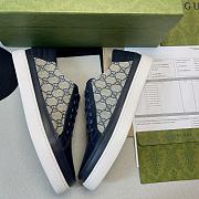 Gucci Blue Gg Supreme Navy Sneakers - 3