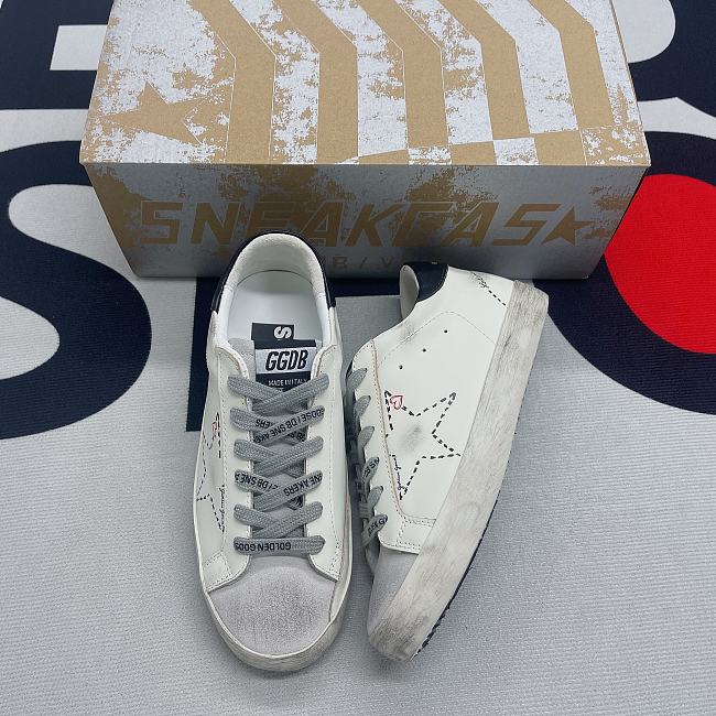 Golden Goose Sneakers Superstar White Silver Metal Lettering - 1