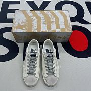 Golden Goose Sneakers Superstar White Silver Metal Lettering - 4