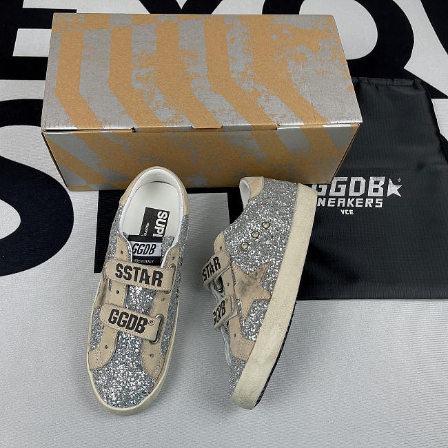 Golden Goose Sneakers Super-Star Grey White Glitter - 1