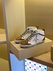 Golden Goose Sneakers Super-Star Glitter High White Grey  - 4