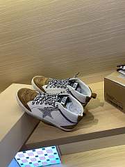 Golden Goose Sneakers Super-Star Glitter High White Grey  - 2