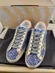 Golden Goose Sneakers Super-Star Grey Orange Blue Glitter - 6