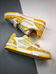 Louis Vuitton Monogram Unisex Street Style Plain Oversized Logo Sneakers Yellow - 6