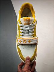 Louis Vuitton Monogram Unisex Street Style Plain Oversized Logo Sneakers Yellow - 3