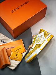 Louis Vuitton Monogram Unisex Street Style Plain Oversized Logo Sneakers Yellow - 2