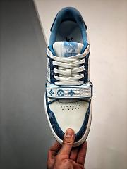 Louis Vuitton Monogram Unisex Street Style Plain Oversized Logo Sneakers Blue - 6