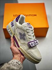 Louis Vuitton Monogram Unisex Street Style Plain Oversized Logo Sneakers Purple - 1