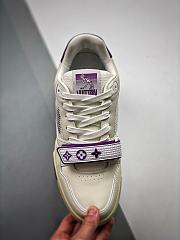 Louis Vuitton Monogram Unisex Street Style Plain Oversized Logo Sneakers Purple - 4