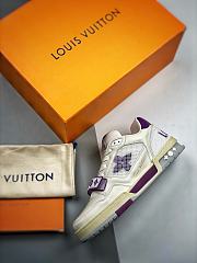 Louis Vuitton Monogram Unisex Street Style Plain Oversized Logo Sneakers Purple - 3