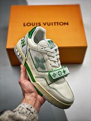 Louis Vuitton Monogram Unisex Street Style Plain Oversized Logo Sneakers Green  - 1