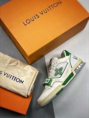 Louis Vuitton Monogram Unisex Street Style Plain Oversized Logo Sneakers Green  - 6