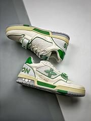 Louis Vuitton Monogram Unisex Street Style Plain Oversized Logo Sneakers Green  - 5