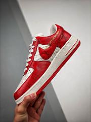 Louis Vuitton Nike Air Force 1 Low By Virgil Abloh White Red  - 2