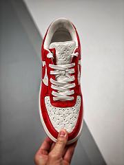 Louis Vuitton Nike Air Force 1 Low By Virgil Abloh White Red  - 6