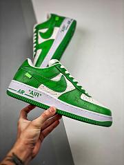 Louis Vuitton Nike Air Force 1 Low By Virgil Abloh White Green - 1