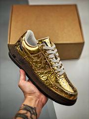 Louis Vuitton Nike Air Force 1 Low By Virgil Abloh Metallic Gold - 6