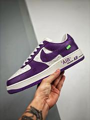 Louis Vuitton Nike Air Force 1 Low By Virgil Abloh White Purple - 2