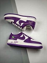 Louis Vuitton Nike Air Force 1 Low By Virgil Abloh White Purple - 3