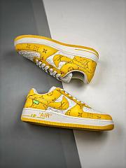 Louis Vuitton Nike Air Force 1 Low By Virgil Abloh White Yellow - 3