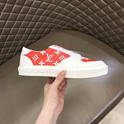 LV Ollie Sneaker Red White Logo  - 3