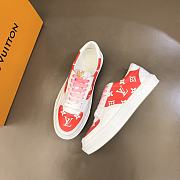 LV Ollie Sneaker Red White Logo  - 4